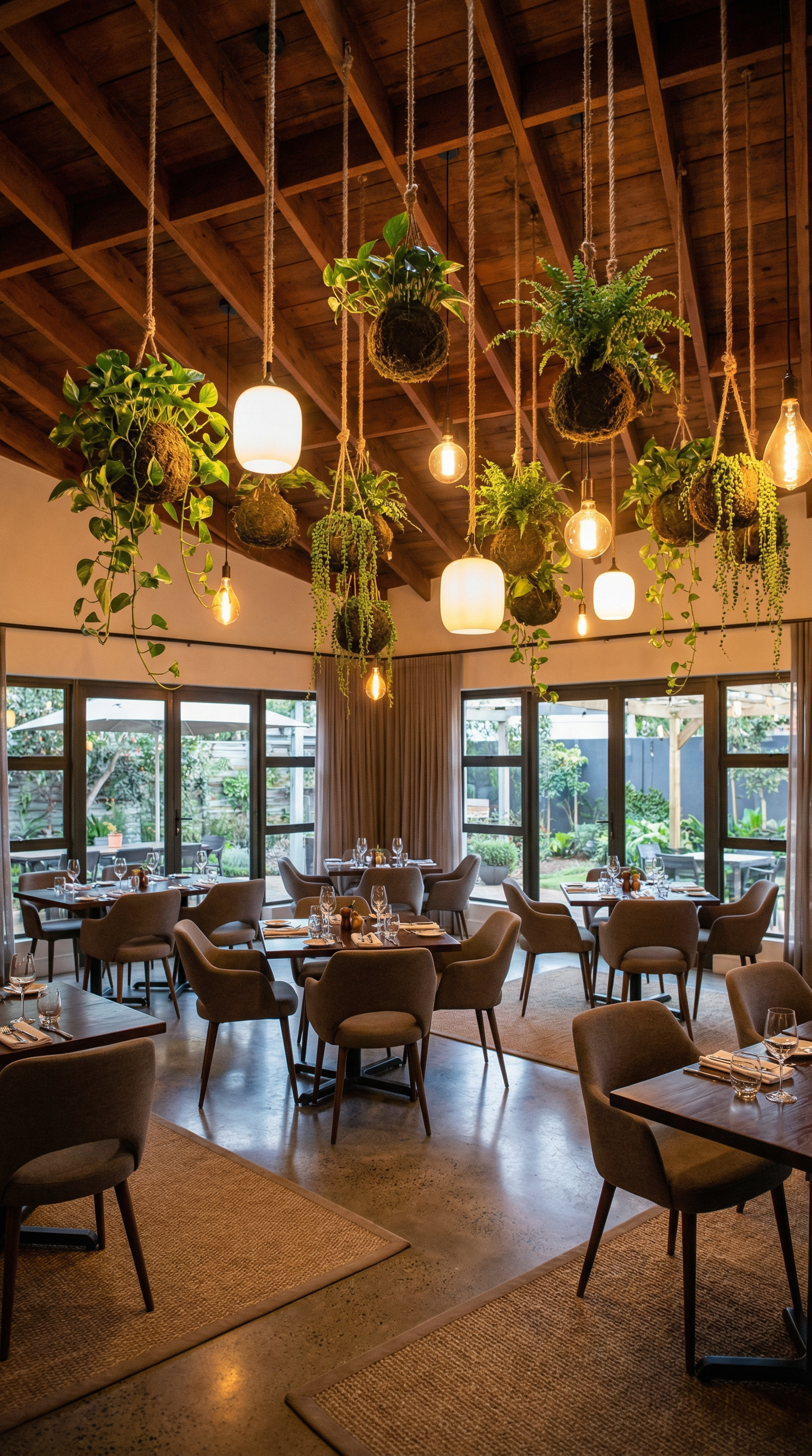 Kokedama Ceiling Installation